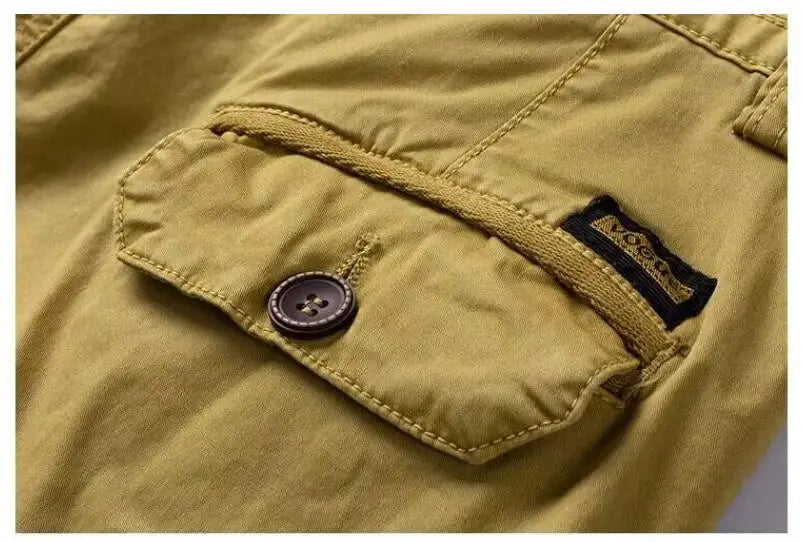 Men Summer Cargo Shorts Casual Tool Shorts High Quality Man Summer Military Multi Pocket Pants Loose Cargo Pants No belts 38