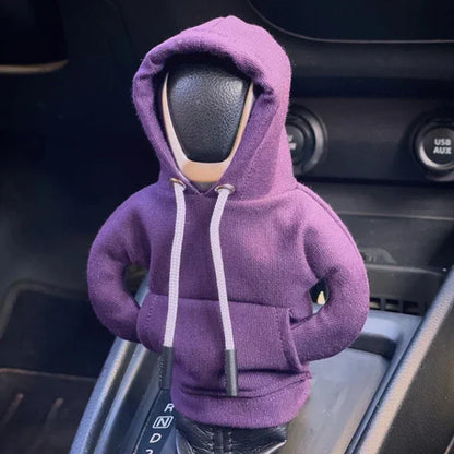 Car Hoodie Handle Shark Cute Hoodie Car Gear Shift Knob Cover Short Plush Manual Handle Gear Auto Interior Accessories