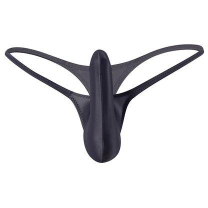 YAULAANG Sexy men's gloss gay underwear oily G-Strings thong Shiny low-waisted High Elasticity mens lingerie