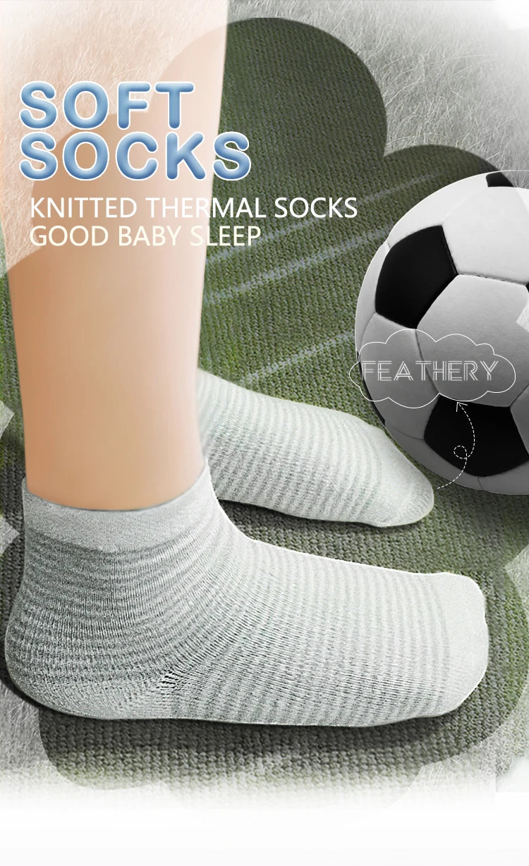 5Pairs/Lot Cotton Kids Anti-Slip Winter Socks Casual Baby Boys Girls Sock Floor Children's Socken With  Grips Kids For 0-8 Years