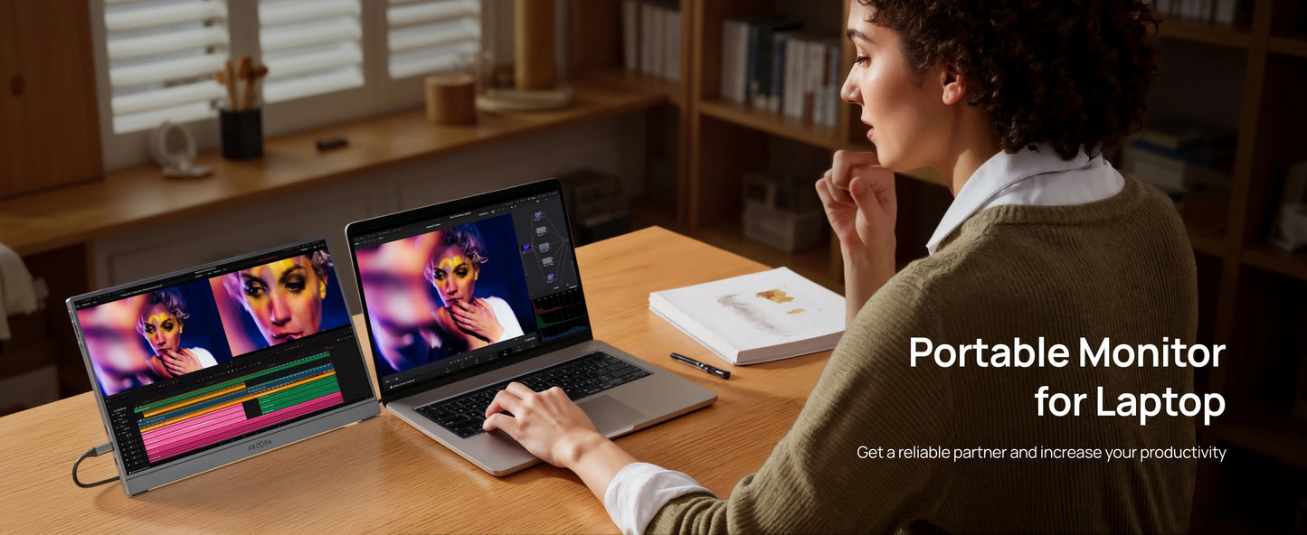 ARZOPA 16.1 inch 2.5k 180HZ External Portable Monitor HDR IPS Screen Second PC Displays for Gaming Working Anytime Anywhere Z3FC