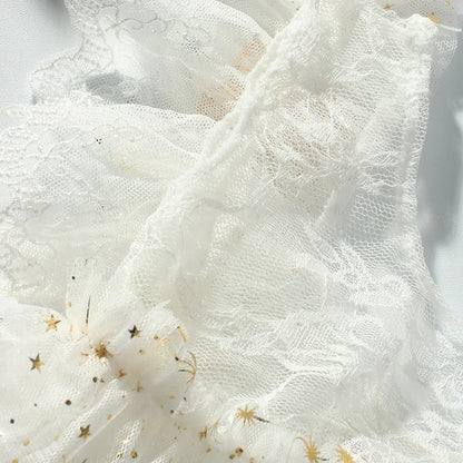 Baby Girl Outfit  Newborn Photography Princess Tutu Butterfly Glitter Star Lace Romper with Pearl Headband Infant Photo Props