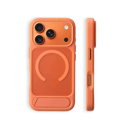 Invisible Folding Stand for Magsafe Magnetic Case For iPhone 17 Pro Max 17Pro Air Matte Skin Feel Wireless Charging Hard Cover