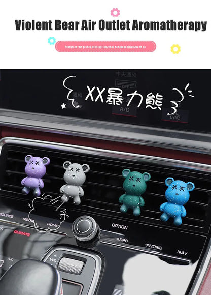 Bear Car Air Freshener Outlet Vent Perfume Clips Fragrance Conditioning Aromatherapy Perfume Clip Car Interior Decoration