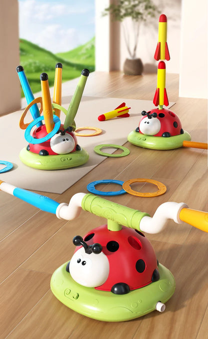 4 Styles Ladybug Sport Entertainment Baseball Toy Game Rope Skipping Machine Ferrule Jump Rocket Launcher Outdoor Play For Boy