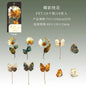 10pcs/1lot Kawaii Scrapbook Sticker Golden Flower Shadow Scrapbooking Supplies Planner Decorative Stationery Sticker