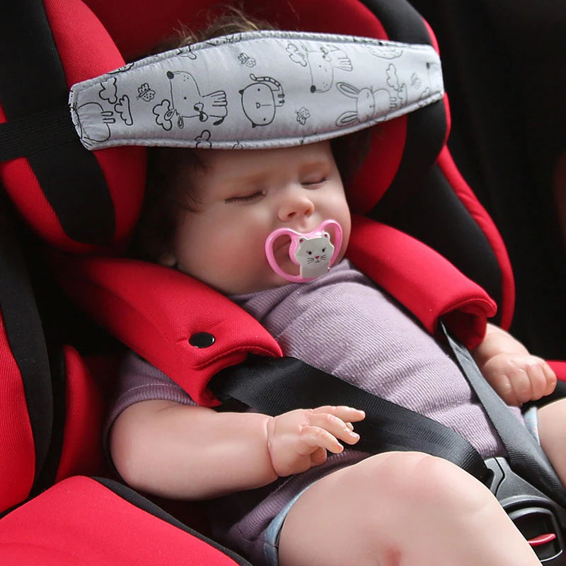 Baby Pillow Head Support Belt Set Protective Travel Car Seat Head Neck Support Pillows Newborn Children U Shape Headrest Cushion