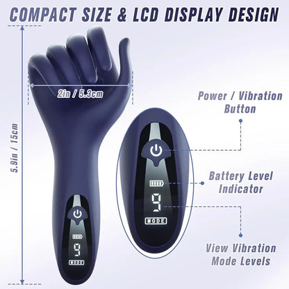 Glans Trainer for Men Powerful Vibrating Penis G Spot Masturbator Soft Fingertip Prolong Endurance Massage Vibrator Erotic Toys