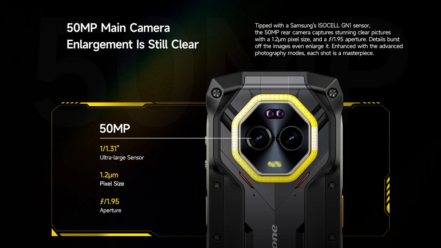 Ulefone 4.7" Rugged Phone Armor Mini 20 Pro 5G Android 14 16+256GB Smartphone LED Light 64MP Night Camera Mobile Phone