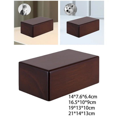 Dog Ash Urn Ash Holder Funeral Solid Wood Urn Box Commemorative Pet Keepsake Memory Box Cinerary Casket for Rabbits Hamster