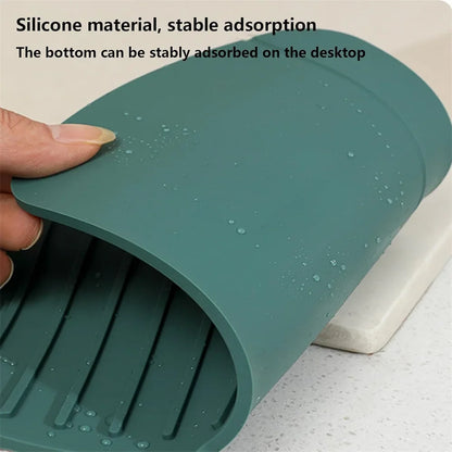 Silicone Tap Mat,Sink Splash Guard,Kitchen Tap Silicone Drain Mat, Silicone Tap Handle Drip Catcher Tray, Tap Mat for Kitchen