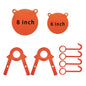 10mm thickness orange panda-shaped AR500 steel shooting practice target plate, suitable for live ammunition, strong and durable.
