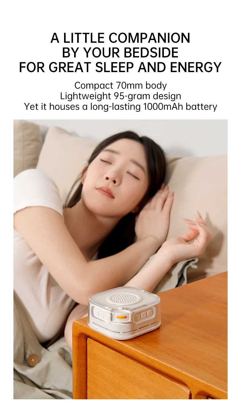 White Noise Sound Machine,28 Soothing Sounds,3 Levels Night Light,Auto Noise Detection, Portable Sleep Aid & Bluetooth Speaker