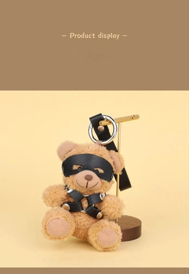 RTET Valentines Gifts for Her or Him BDSM Lover Bear for Submissive Dominant Gift Kinky Fetish Plush Bear Bondage Gifts
