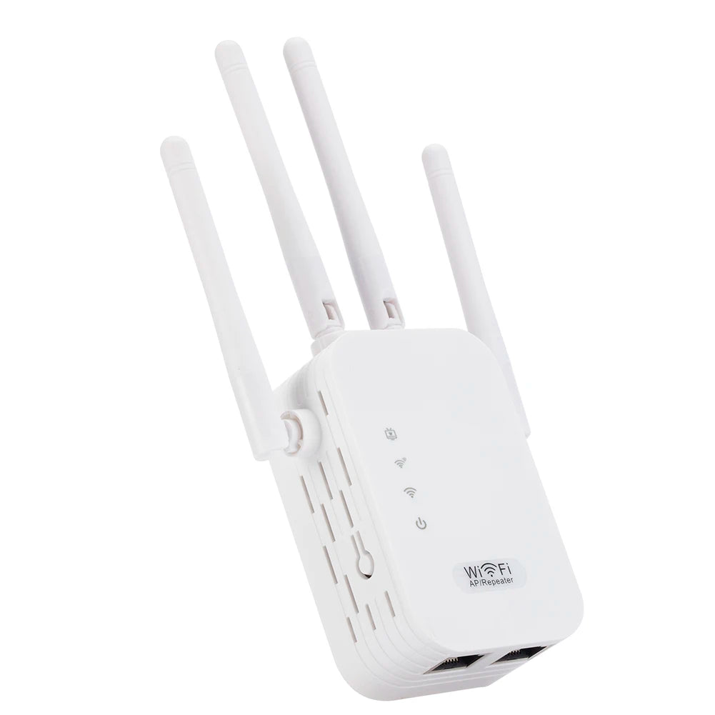 1200Mbps WiFi Repeater Signal Amplifier Dual Band 2.4G 5G WI-FI Signal Booster Long Range WIFI Network Extender for Home Office