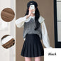 Autumn Winter Woolen Pleated Skirts Women New Korean High Waist Slimming Mini Skirt Ladies Preppy Style Side Zipper A-Line Skirt