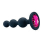 Black Silicone 3 Ball Anal Beads Sex Anal Plug Crystal Base Butt Plug Analplug But Plug Anal Trainer Toys Sex Toys For Woman