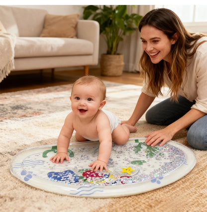 Inflatable Pvc Baby Water Mat for Infants Toddlers Early Education Press to Make Sound Tummy Time Play Mat