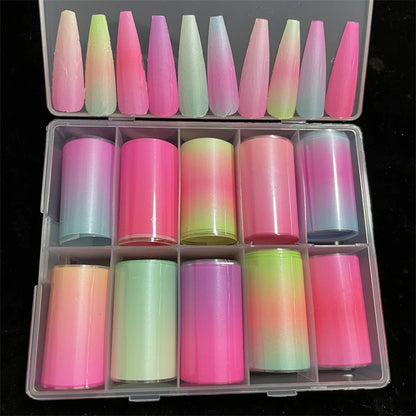 10 Patterns New Metal Nail Foils for Transfer Paper Stickers Floral Chameleon Nails Wraps DIY Water Marble Nail Art Decorations