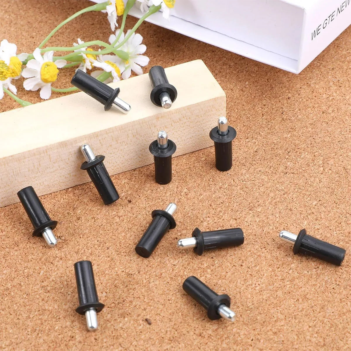 100Pc Large Black Iron Shutter Louvers Blind Repair Pins Spring Loaded Plantation Shutter Replacement Pins Bolt Window Door Home
