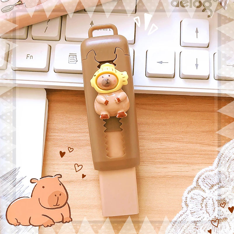 Kawaii Stationery Aesthetic stationery Office supplies school items Gift for kids Eraser  Cute Capybara  Eraser funny Rubber