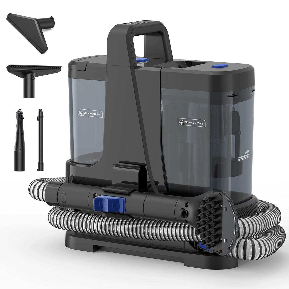 Lubluelu V8 800W Hot Water Carpet Cleaner  60°C Deep Clean Pet Stains 15kPa Strong Suction 5M Long Power Cord 1.75L Tank