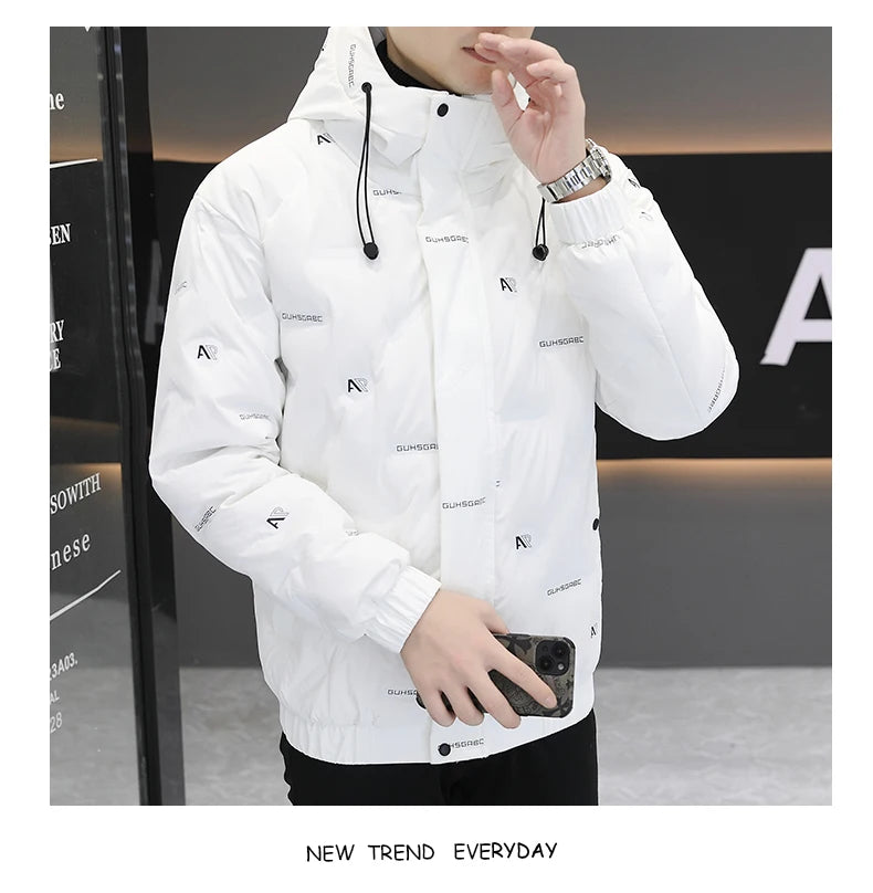 2026 High quality Winter Down Jacket Coats Mens Warm White Duck Down Hooded Men Windproof Parkas Overcoat