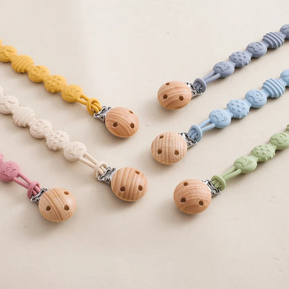 Finger Teether Silicone Pacifier Chain Baby Teether No BPA Teething Ring Gum Baby Care Equipment Silicone Baby Care Utensils