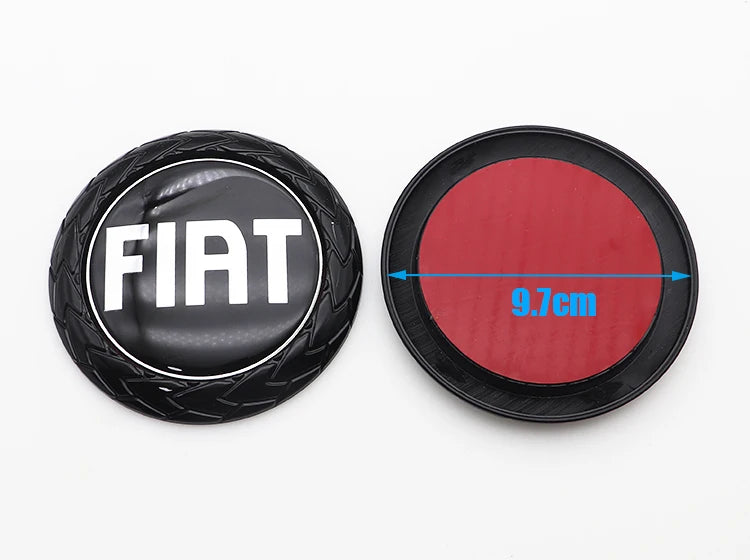 1pcs 3D 9.7cm 8.5cm 7.5cm ABS Car Front Logo Front Grill Rear Bumper Tail Door Trunk Emblem Sticker Styling Accessories For FIAT