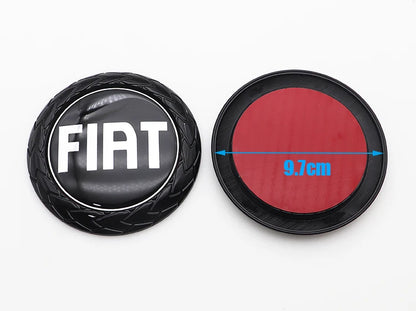 1pcs 3D 9.7cm 8.5cm 7.5cm ABS Car Front Logo Front Grill Rear Bumper Tail Door Trunk Emblem Sticker Styling Accessories For FIAT