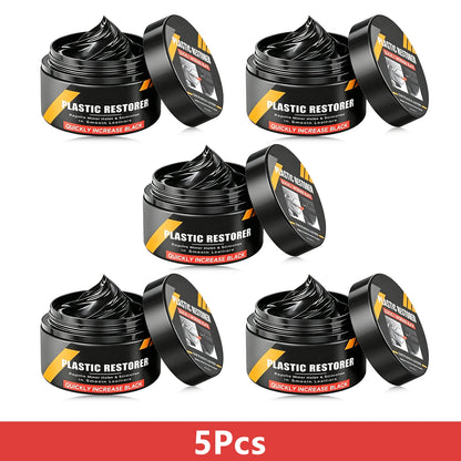 Universal Car Plastic Care Cream for Interior Exterior, Remove Scratches & Aging, Polish Gloss Prevent Whitening Refinish Wax