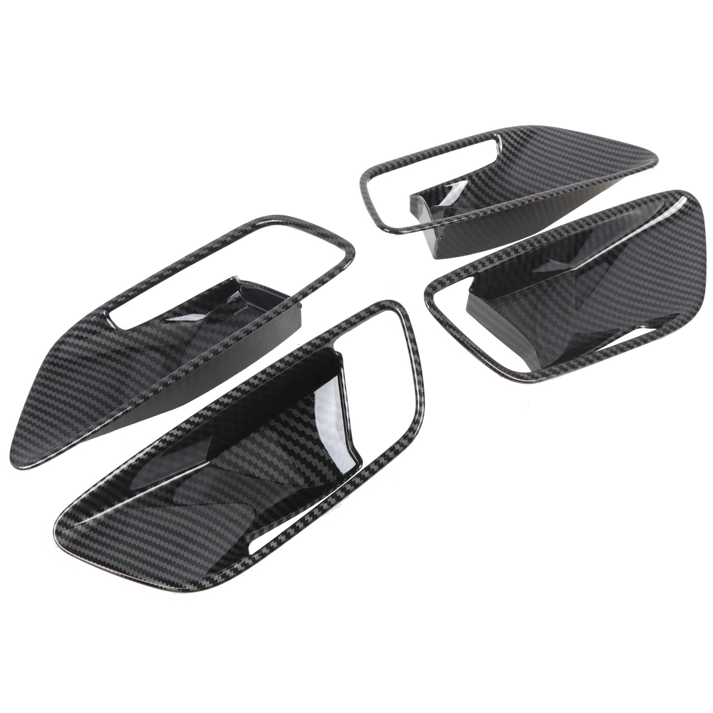 For Ford Puma 2019-2025 Car Inner Door Handle Cover Trim Decor Overlay ABS Carbon Fiber Style Interior Accessories 4PCS
