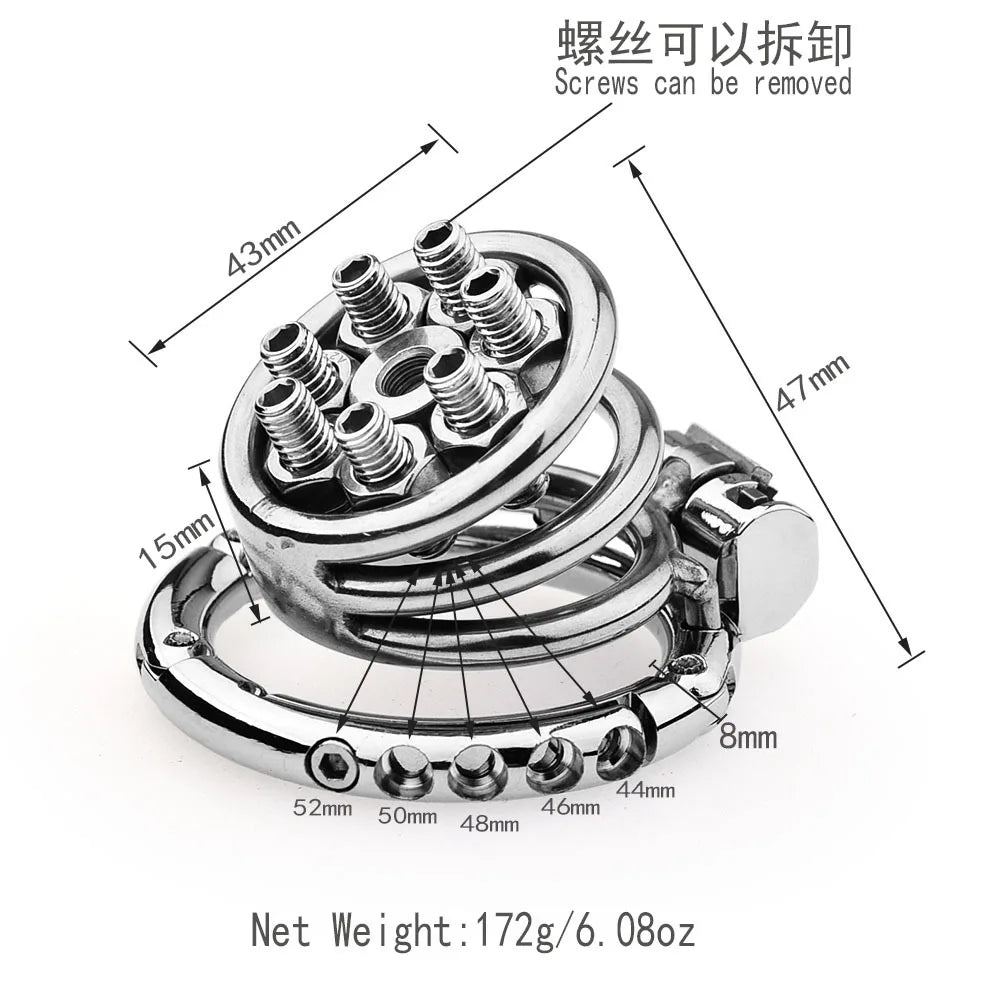 2025 Adjustable Clasp Chastity Cage Sex Toys for Men Metal Penis Ring Sleeve Bdsm Penis Bondage Erotic Urethral Lock Cock Cage
