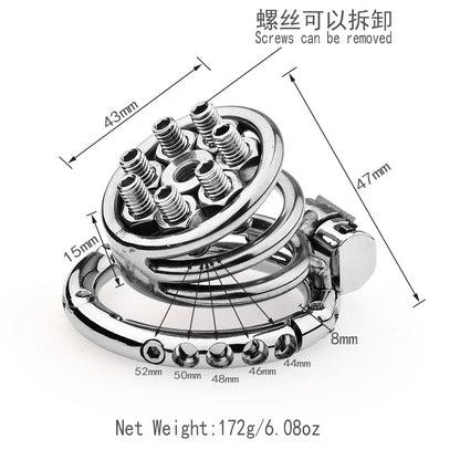 2025 Adjustable Clasp Chastity Cage Sex Toys for Men Metal Penis Ring Sleeve Bdsm Penis Bondage Erotic Urethral Lock Cock Cage