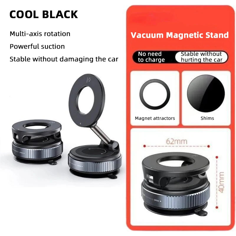 K007 Magnetic Phone Holder 360° Three-Axis Folding Car Mount Strong Magnet Dashboard Desk Stand for iPhone 16 15 Xiaomi Samsung