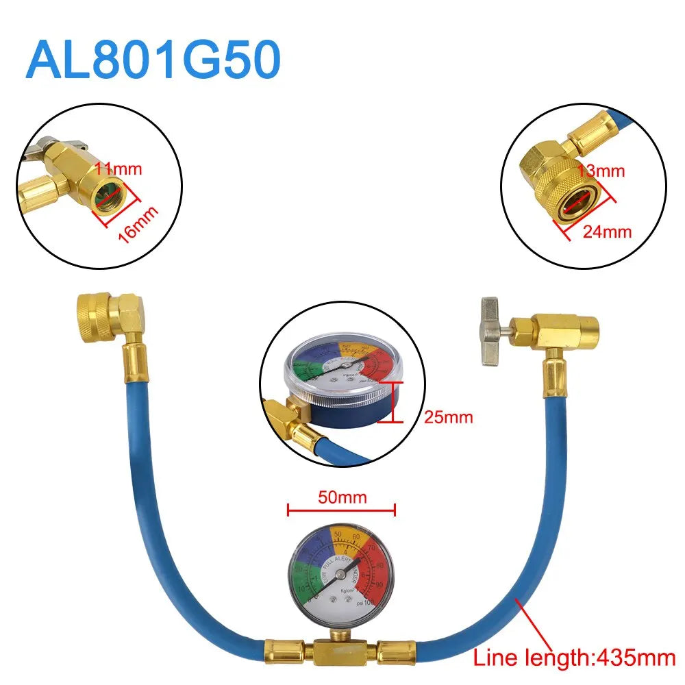R134a Refrigerante Open Valve Charging Pipe Freon R134a Air Conditioning Recharge Hose Car Air Conditioner Tools