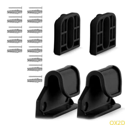 1 Set Retractable Baby Gate Replacement Part Mounting Accessories Fixing Base with Hook & Screws for Child Safety