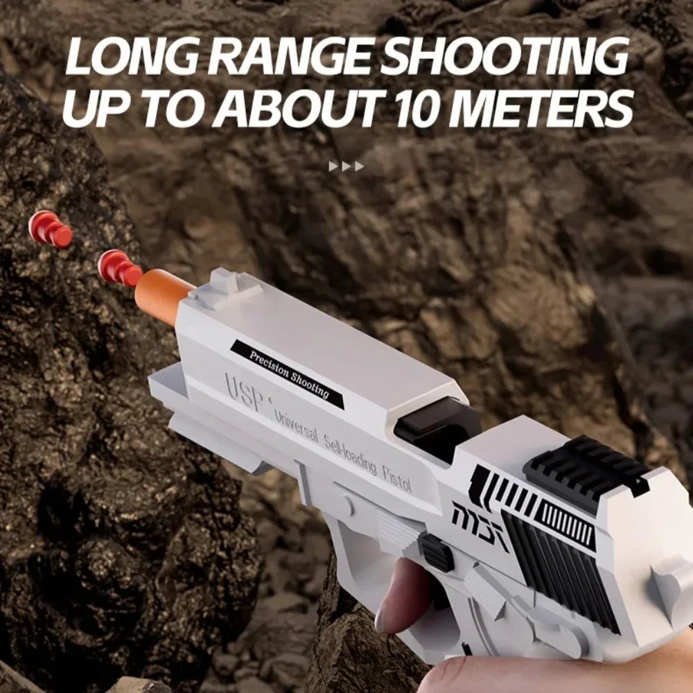SIG17 Throwing Shell Soft Bullet Toy Gun with Blowback Outdoor Sports CS Game Pistol Launcher Model Birthday Gift