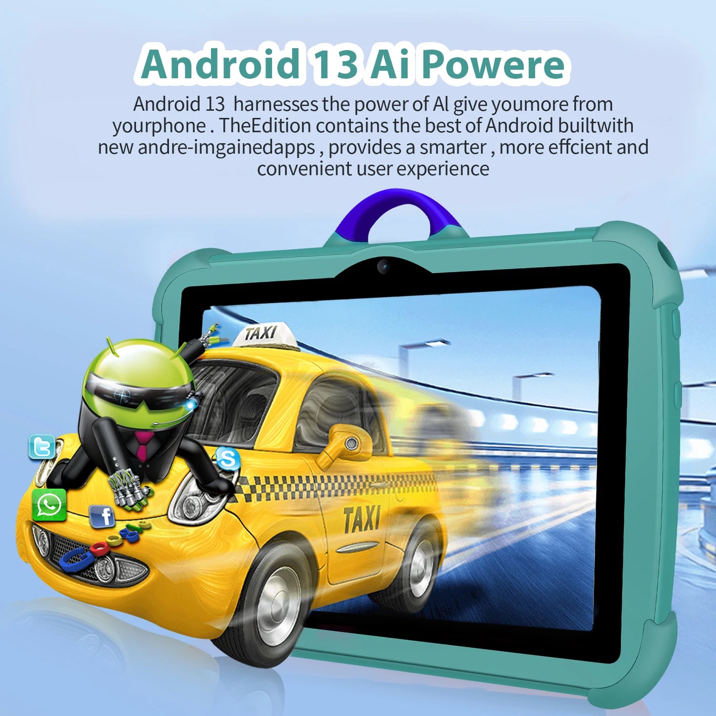 New 7 Inch Android 13 Learning Education Kids Tablets Quad Core 4GB RAM 64GB ROM Cheap Simple Children's Favorite Tablet Pc