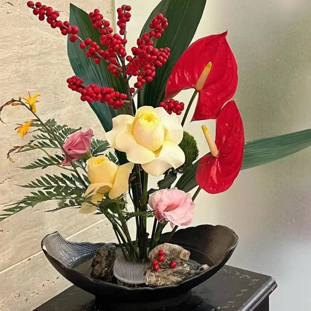 1/3Pcs Transparent Ikebana Stem Holder Waterproof Circular Arrangement Base DIY Flower Fixing Bracket for Vases Floral Design