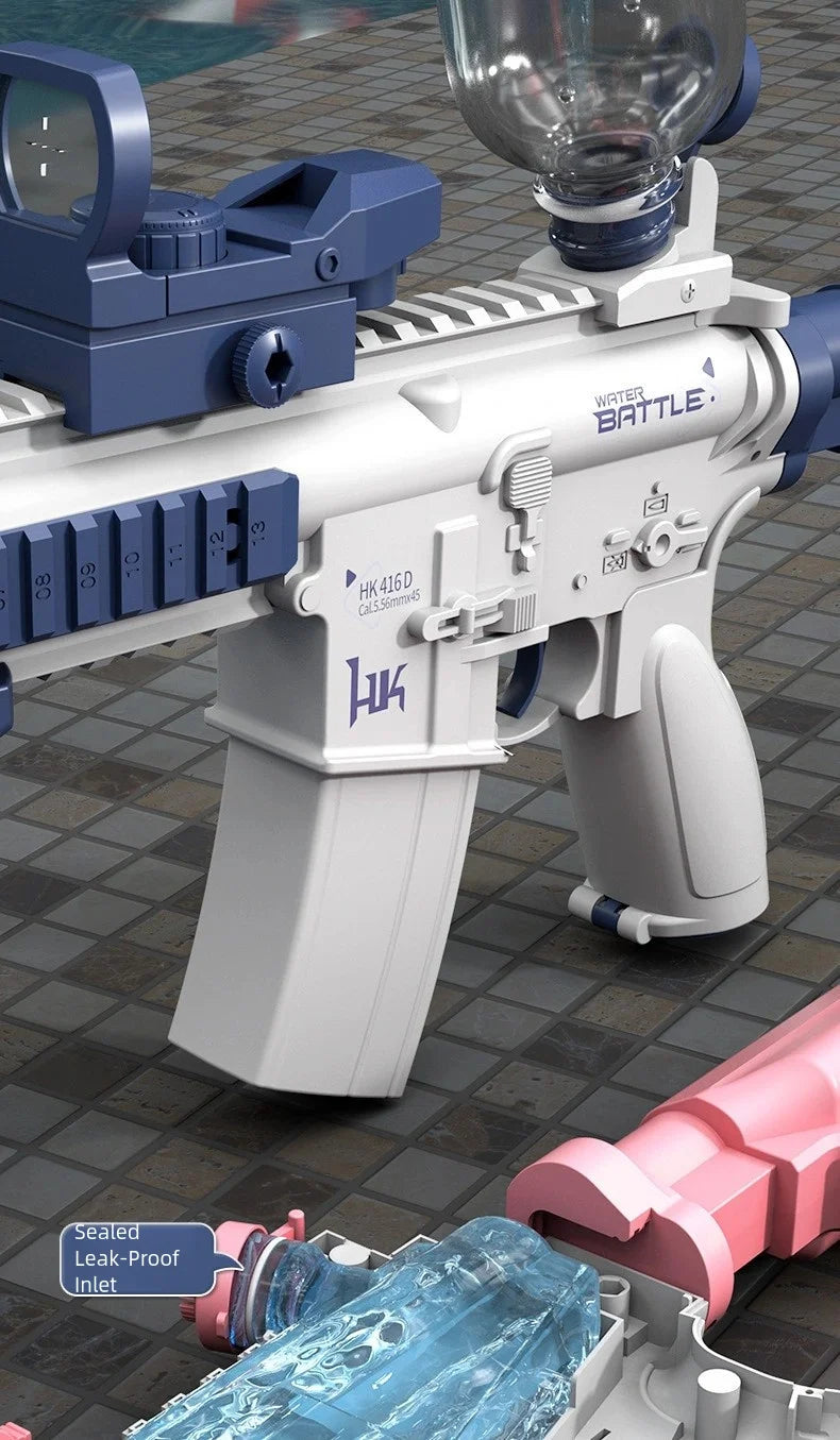Hot-Selling M416 Electric Water Gun, Rechargeable High-Speed Continuous Water Spray Toy, Long-Range Water Play Toy, Suitable for Summer Swimming Pools, Parties, Beach Activities, Birthdays, Travel Souvenirs, Graduations, Part