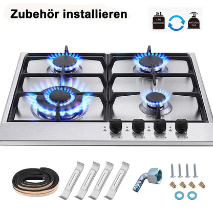 TopStrong 2/4/5 Burner 4200W Stainless Steel Auto Flame Protection Built-in for Natural Gas/Propane, Easy Clean, 30cm‌ Gas Hob
