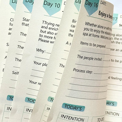 Mr Paper 36 Pages Self Care 30 Day Challenge Planner Notebook Journal Schedule Organiser for Office, School and Study Stationery