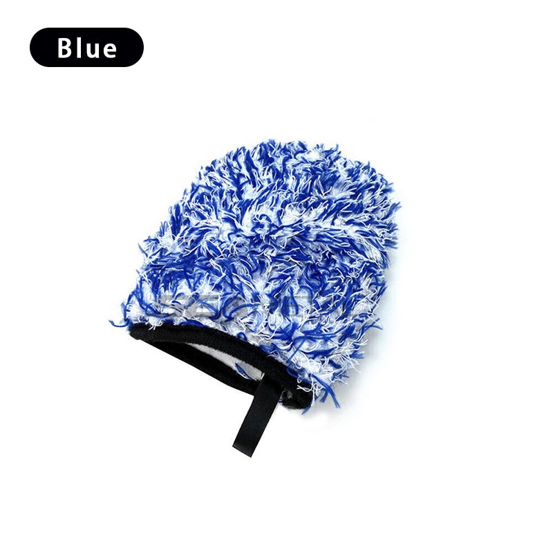 SEAMETAL Non Slip Microfiber Wheel Brush Mitt Premium Plush Car Wash Wheels Brushes for Car Rims Spokes Wheel Barrel Cleaning