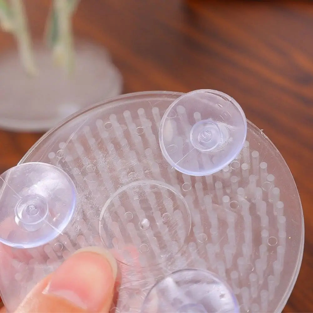 1/3Pcs Transparent Ikebana Stem Holder Waterproof Circular Arrangement Base DIY Flower Fixing Bracket for Vases Floral Design