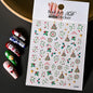 Winter Christmas Atmosphere Nail Stickers Snowman Snowflake Wapiti Self-adhesive High Quality Cute Nail Stickers Nail Art Deco