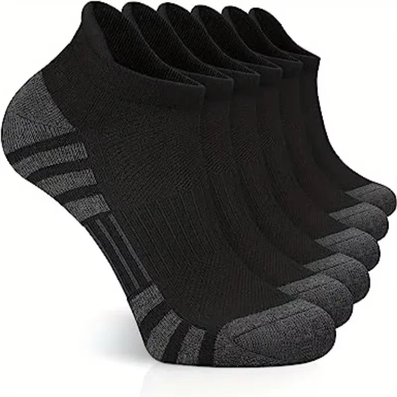 3 Pairs Ankle Athletic Running Socks Cushioned  Breathable Low Cut Sports Tab Socks For Men And Women