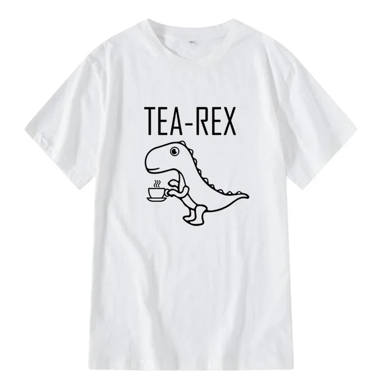 Summer Casual Men's T-shirt Top Quality Cotton Blend Cool Funny Dinosaur Design Printing O-neck For Men T-shirt Male Tee Shirts