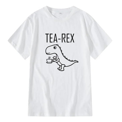 Summer Casual Men's T-shirt Top Quality Cotton Blend Cool Funny Dinosaur Design Printing O-neck For Men T-shirt Male Tee Shirts