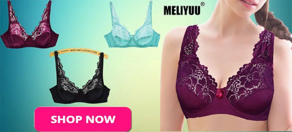 Plus Size Bras For Womens Lace Sexy Bra Perspective Underwire Female Lingerie BH Tops C D DD E F Cup
